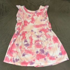 Cat & Jack girls pink and purple tie dye dress size 3T